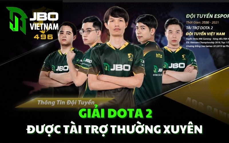 Giải Dota 2 được tài trợ thường xuyên